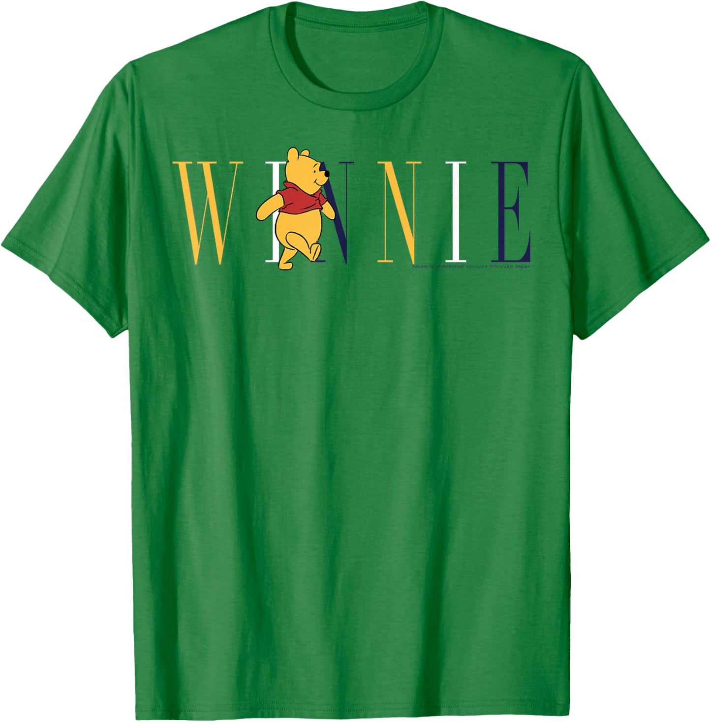 Disney Winnie The Pooh Simple Text T-Shirt - T-Shirt | Irish Green