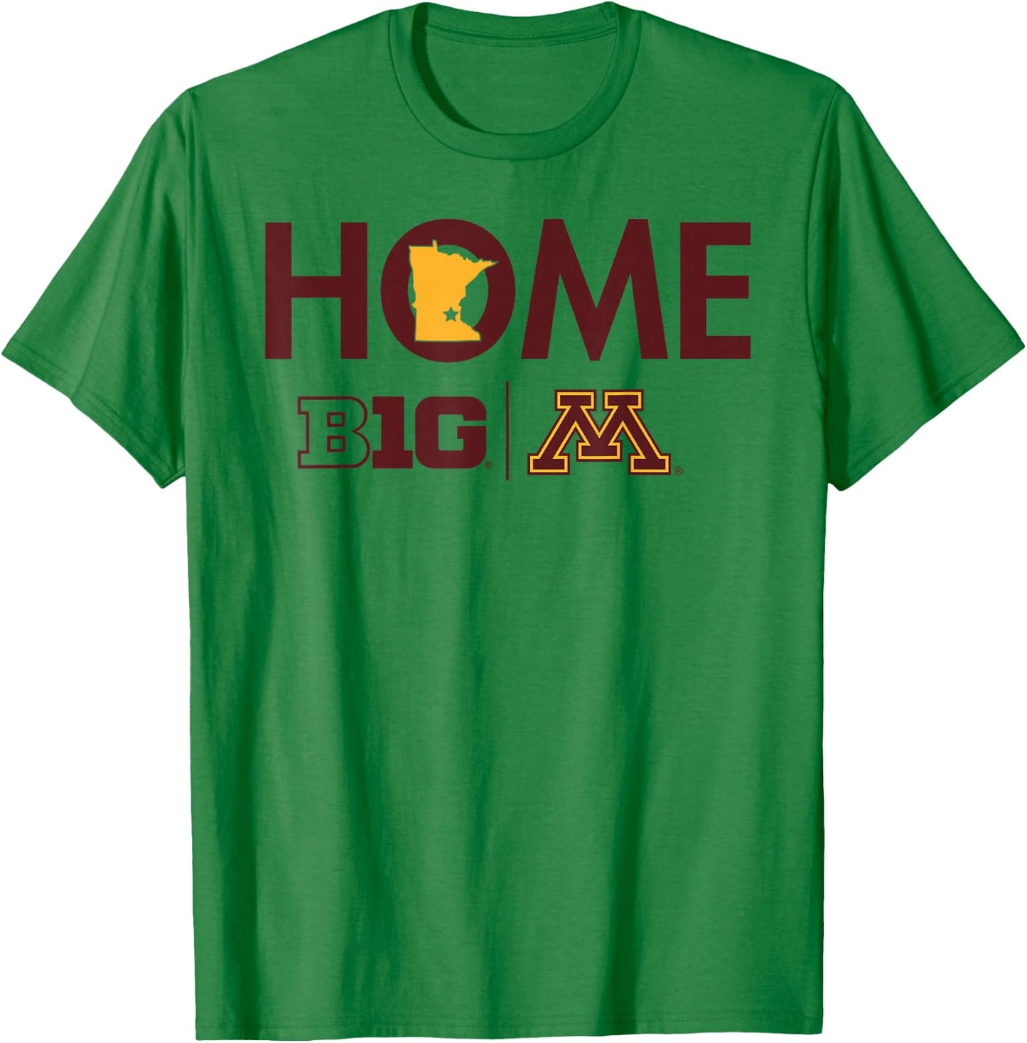 Minnesota Golden Gophers Big 10 Home Officially Licensed T-Shirt - T-Shirt | Irish Green