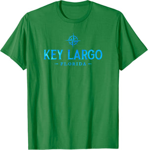 Key Largo Florida Retro Colorful Text Vacation Souvenir T-Shirt - T-Shirt | Irish Green