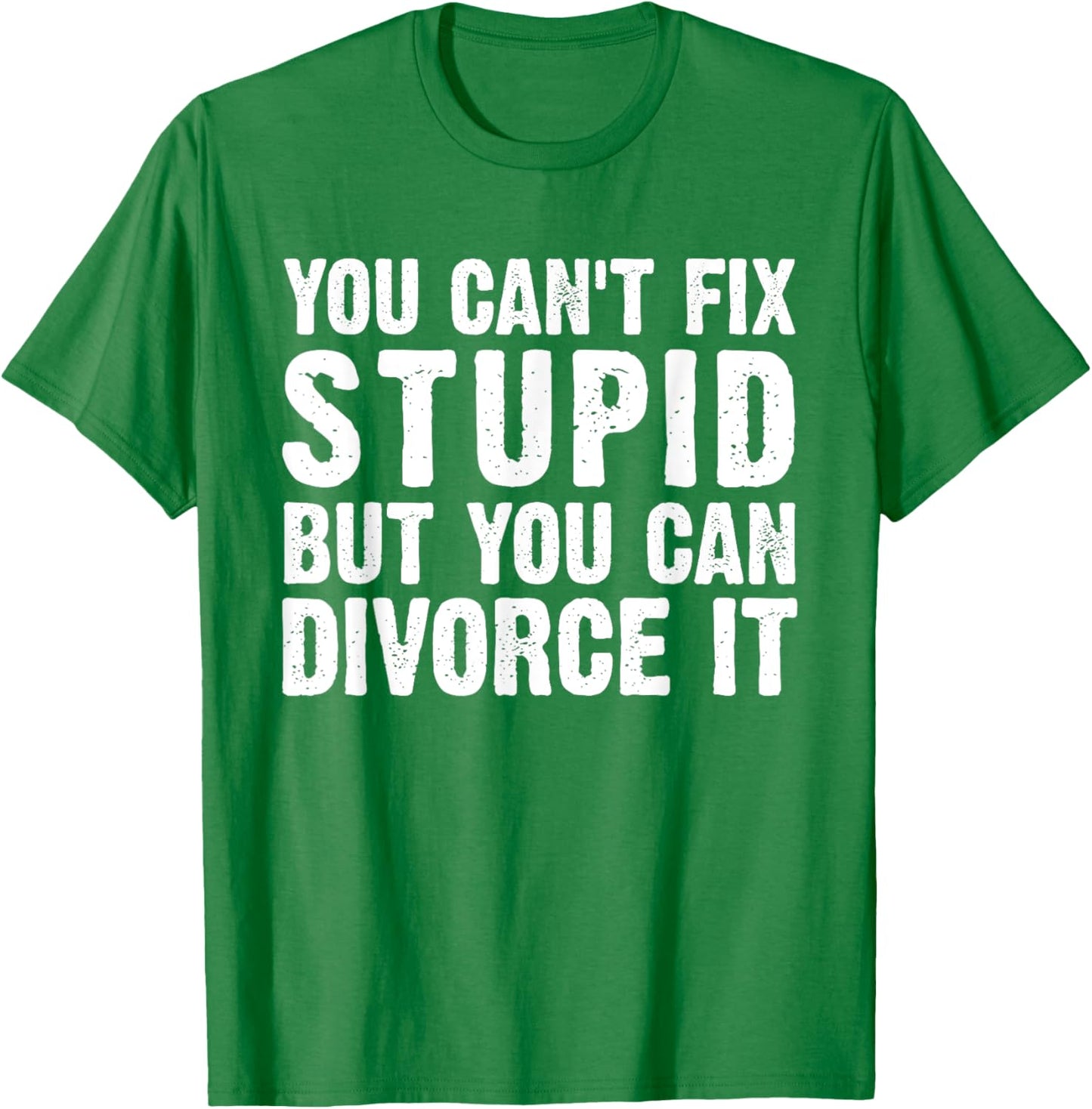 You Can't Fix Stupid But You Can Divorce It Divorce Party T-Shirt - T-Shirt | Irish Green