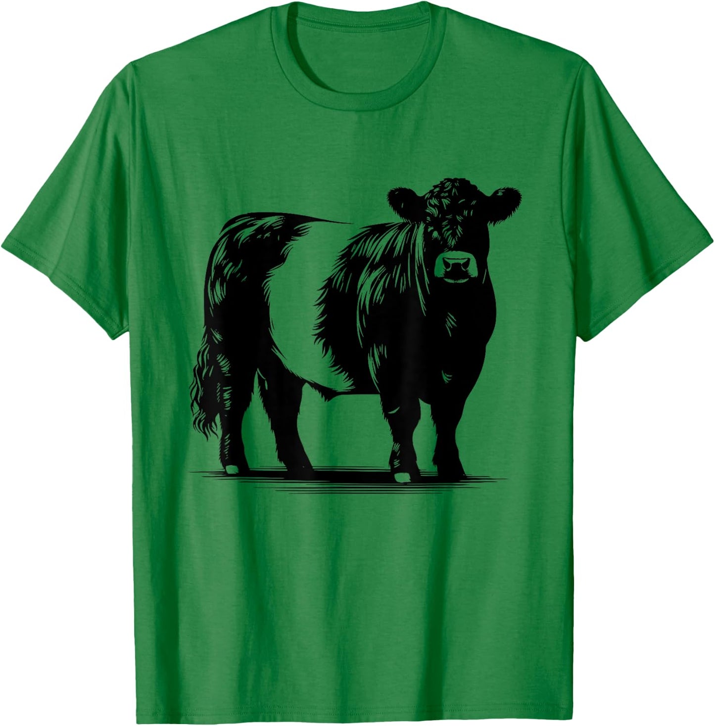 Cow Farmer Breeder - Monochromatic Belted Galloway Cattle T-Shirt - T-Shirt | Irish Green