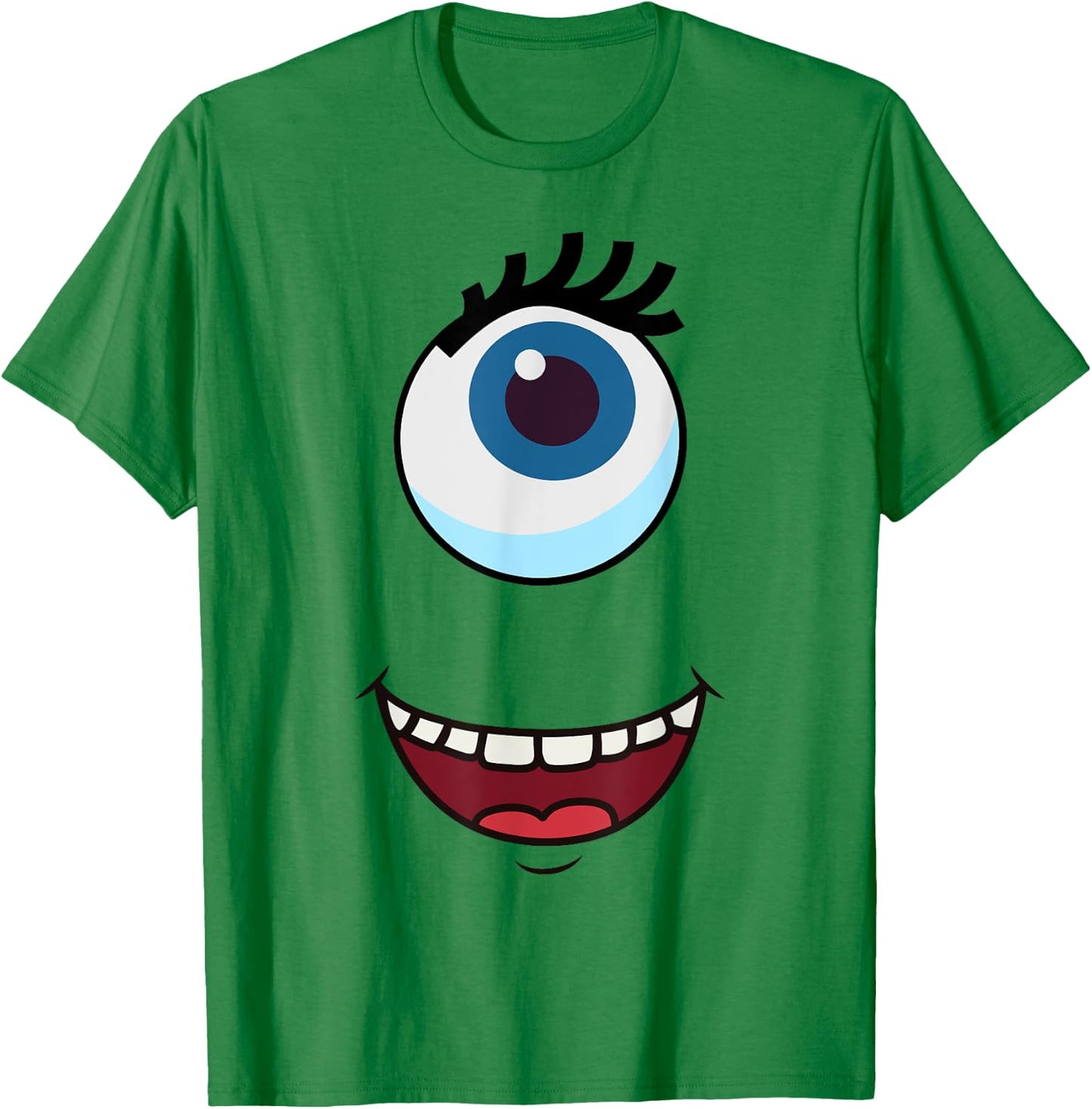 Cute One-Eyed Monster Face Easy Halloween Costume T-Shirt - T-Shirt | Irish Green