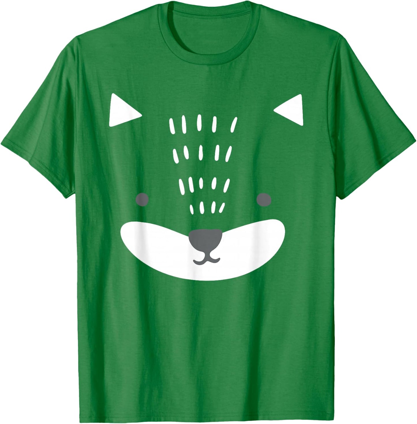 Cute Fox Face Halloween Costume T-Shirt - T-Shirt | Irish Green