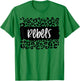 Rebels Team Mascot School Spirit Game Night Leopard Print T-Shirt - T-Shirt | Irish Green