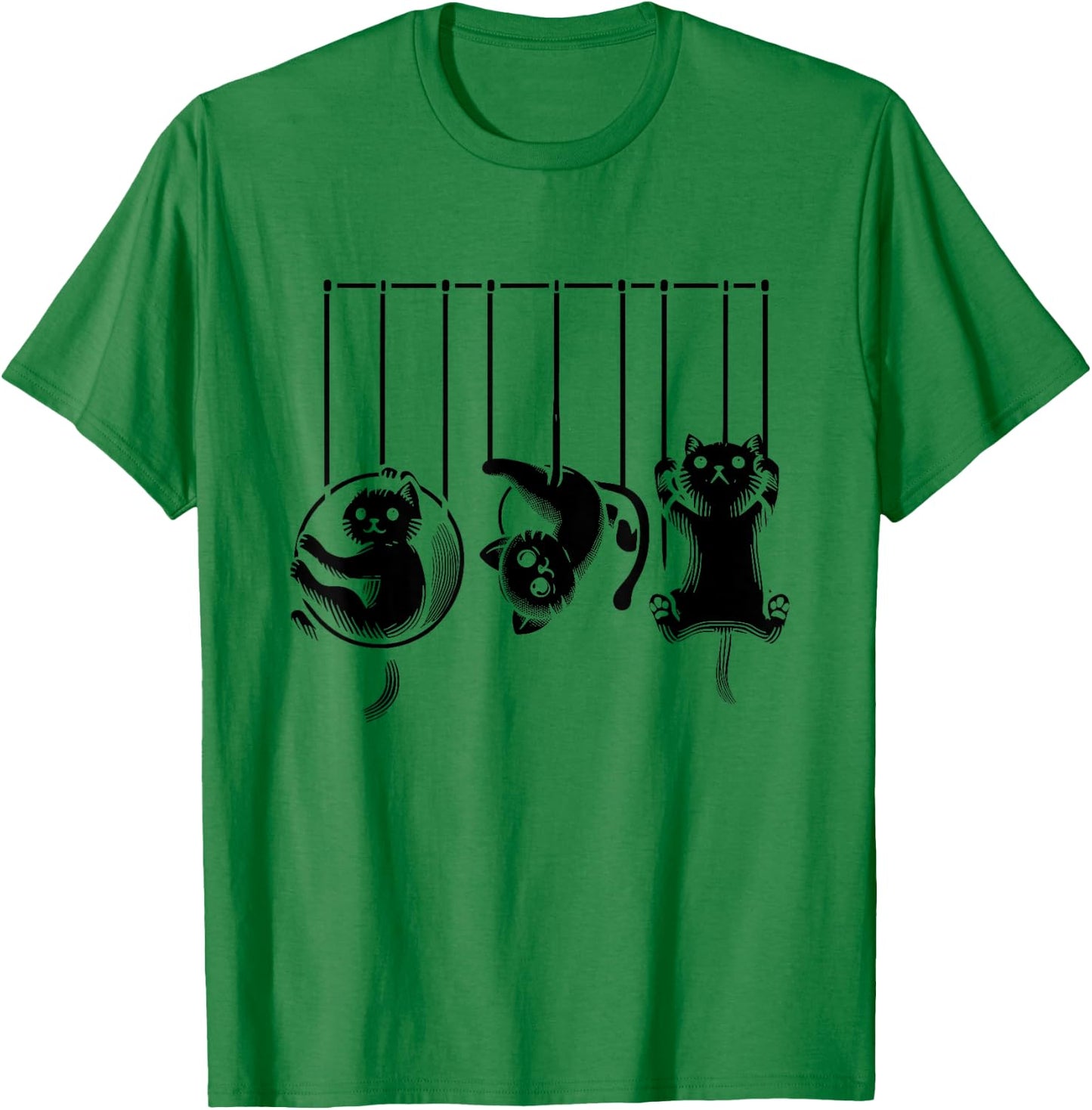 Circus Aerialist Cat Aerial Silk Yoga Gymnast Gymnastics Men Women T-Shirt - T-Shirt | Irish Green