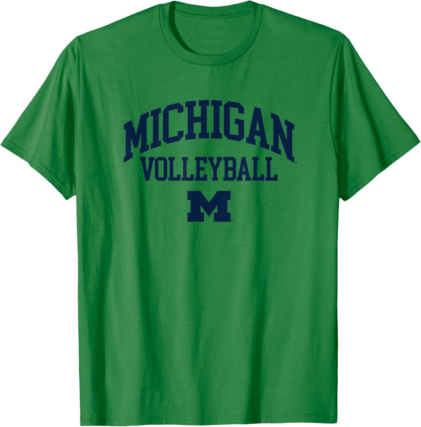 University of Michigan Wolverines U of M Volleyball T-Shirt - T-Shirt | Irish Green