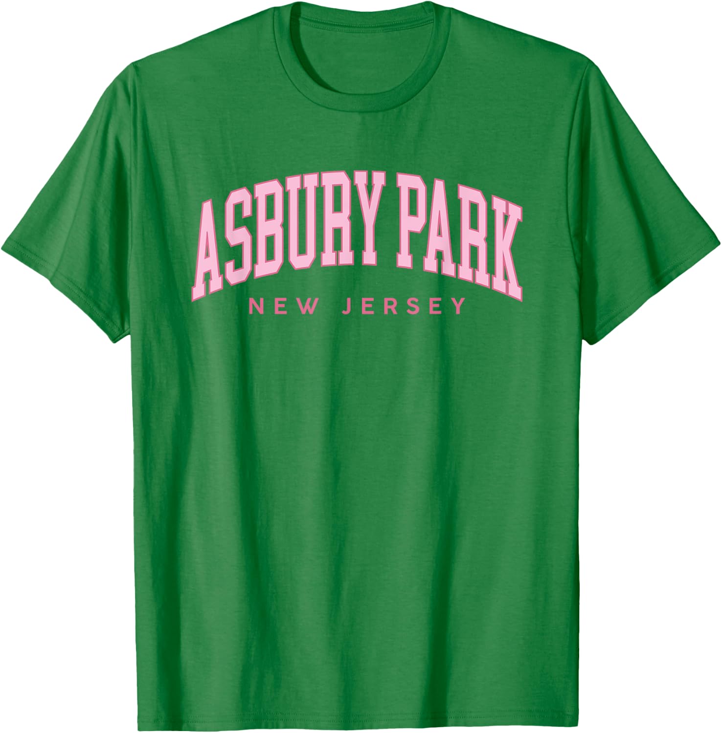 Asbury Park New Jersey Retro Preppy Throwback Pink Girls T-Shirt - T-Shirt | Irish Green