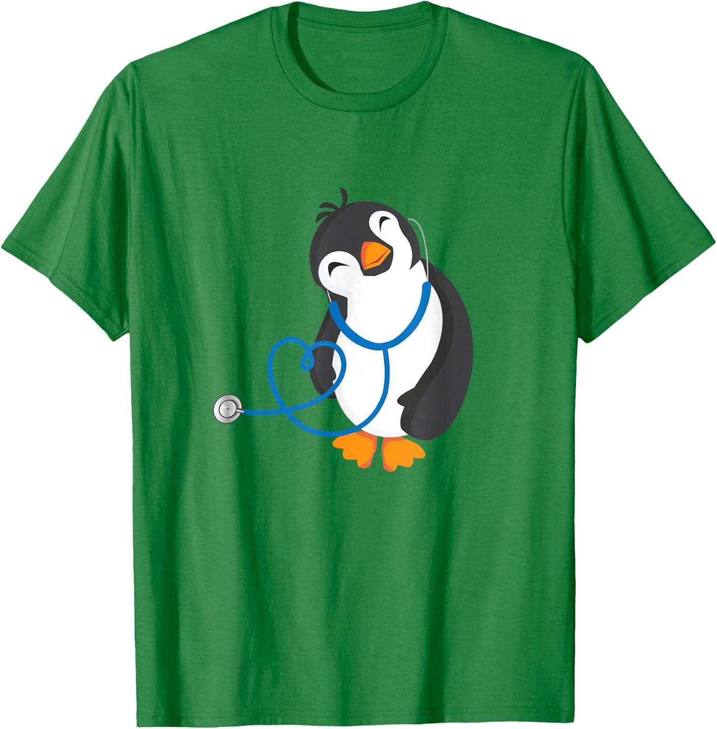 Cute Penguin Pediatrics Medical Nurse Doctor T-Shirt - T-Shirt | Irish Green