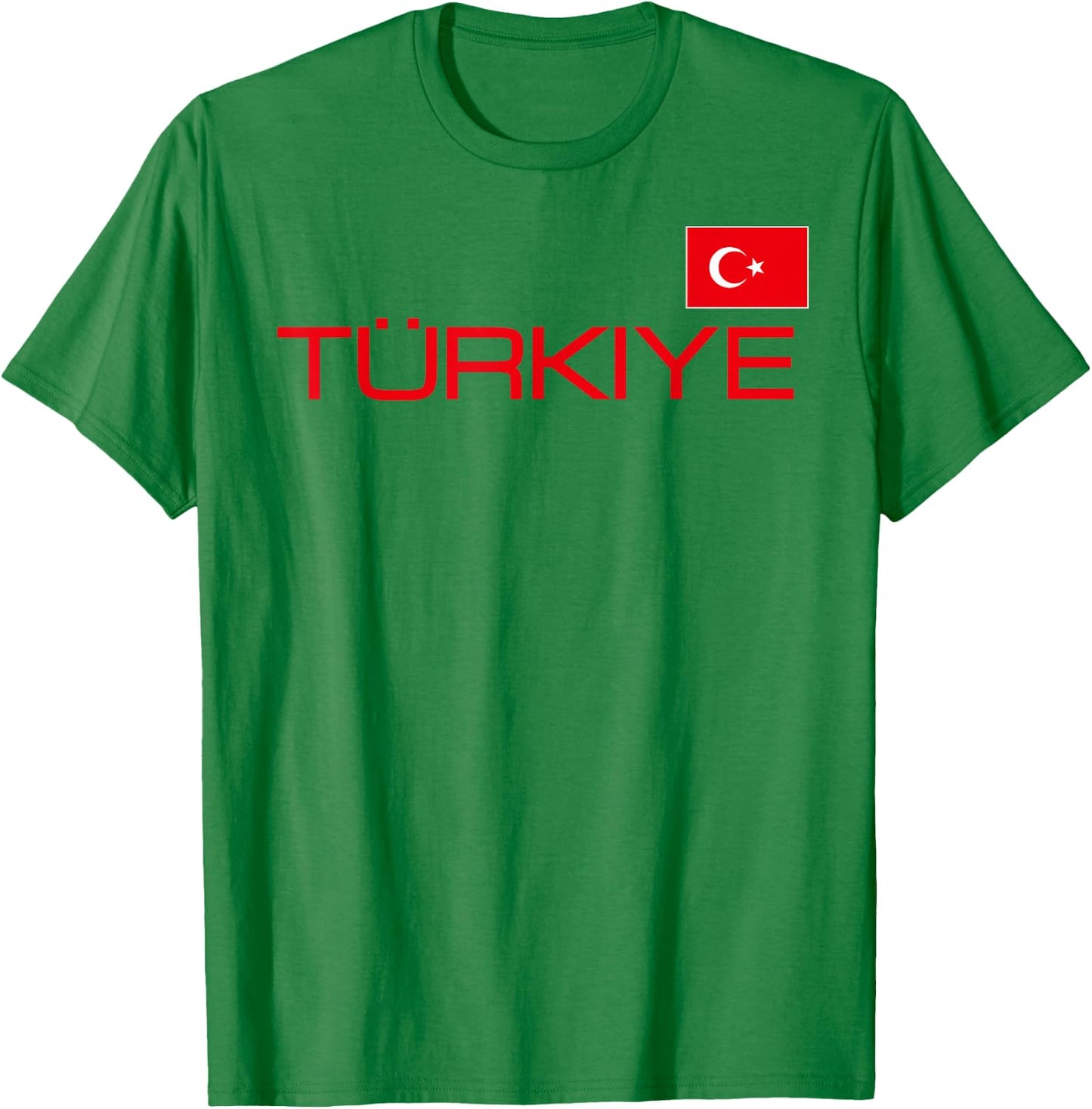 Turkiye Turkey Flag Turkish Sports Jersey Style T-Shirt - T-Shirt | Irish Green