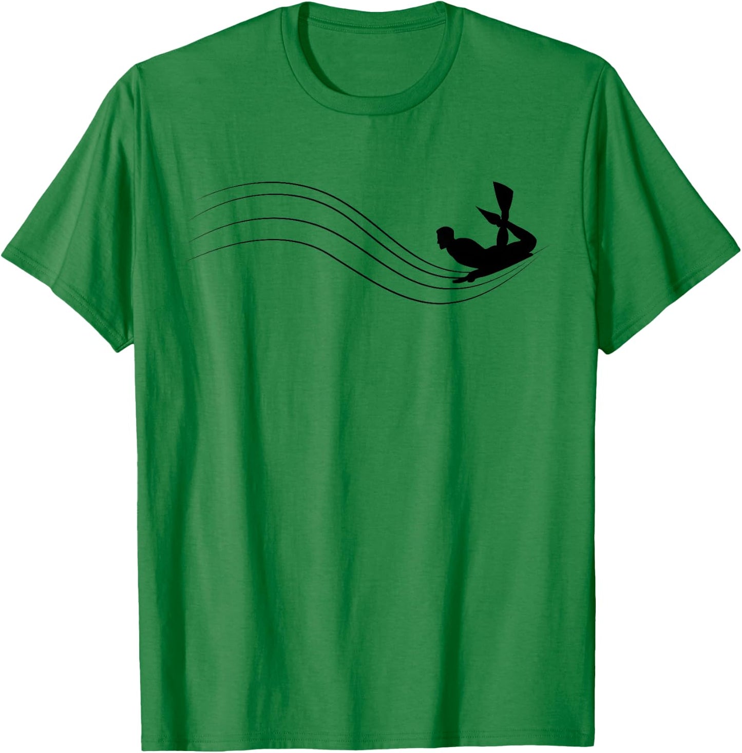 Bodyboarding Minimalistic Boadyboard Graphic T-Shirt - T-Shirt | Irish Green