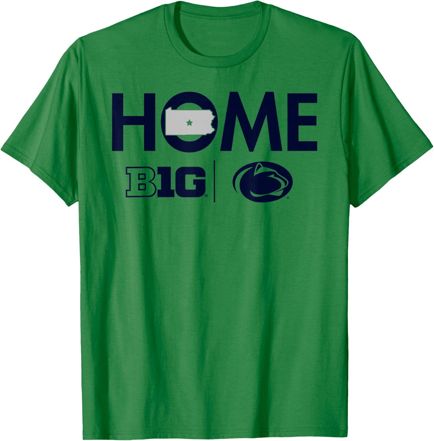 Penn State Nittany Lions Big 10 Home White T-Shirt - T-Shirt | Irish Green