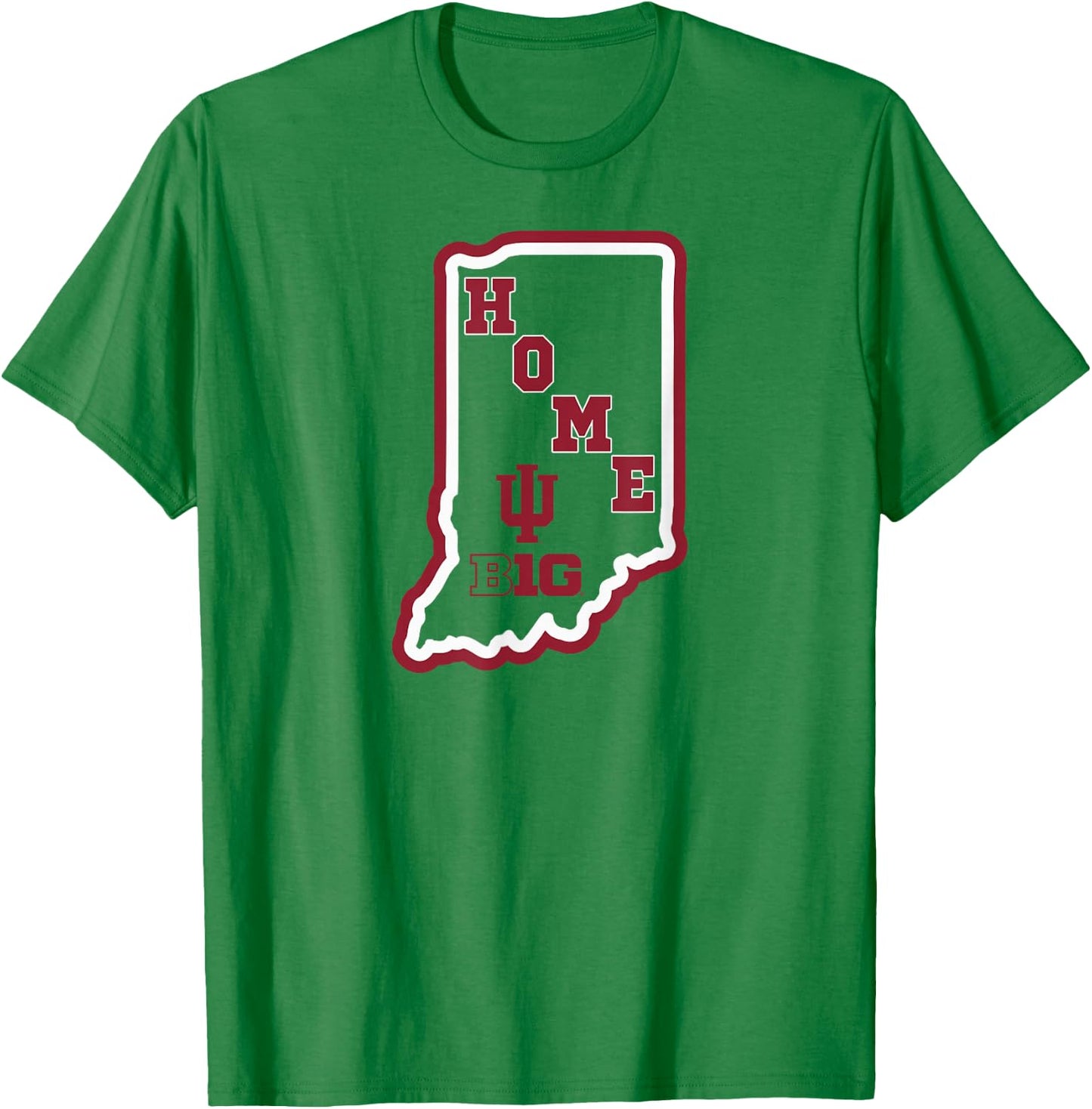 Indiana Hoosiers Big 10 Home State Gray Officially Licensed T-Shirt - T-Shirt | Irish Green