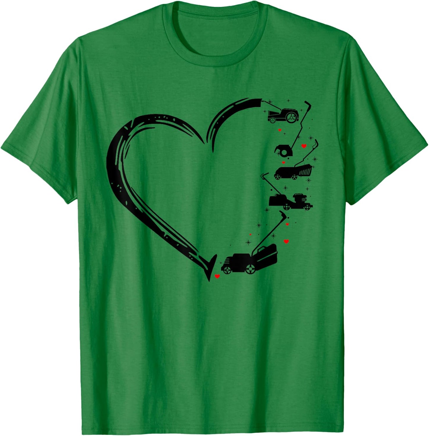 Cute Love Mower Heart Shirt for Mower Mom Mower Player Gift T-Shirt - T-Shirt | Irish Green