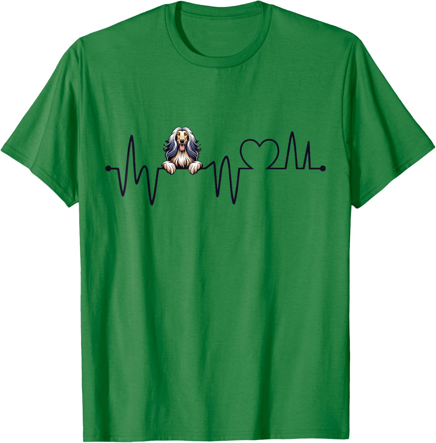 Cool Afghan Hound Art Women Kids Afghan Lover T-Shirt - T-Shirt | Irish Green