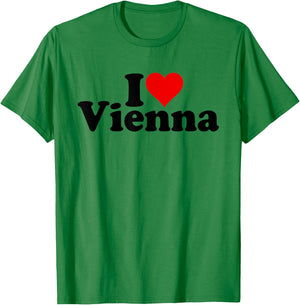 I Love Heart Vienna Austria T-Shirt - T-Shirt | Irish Green