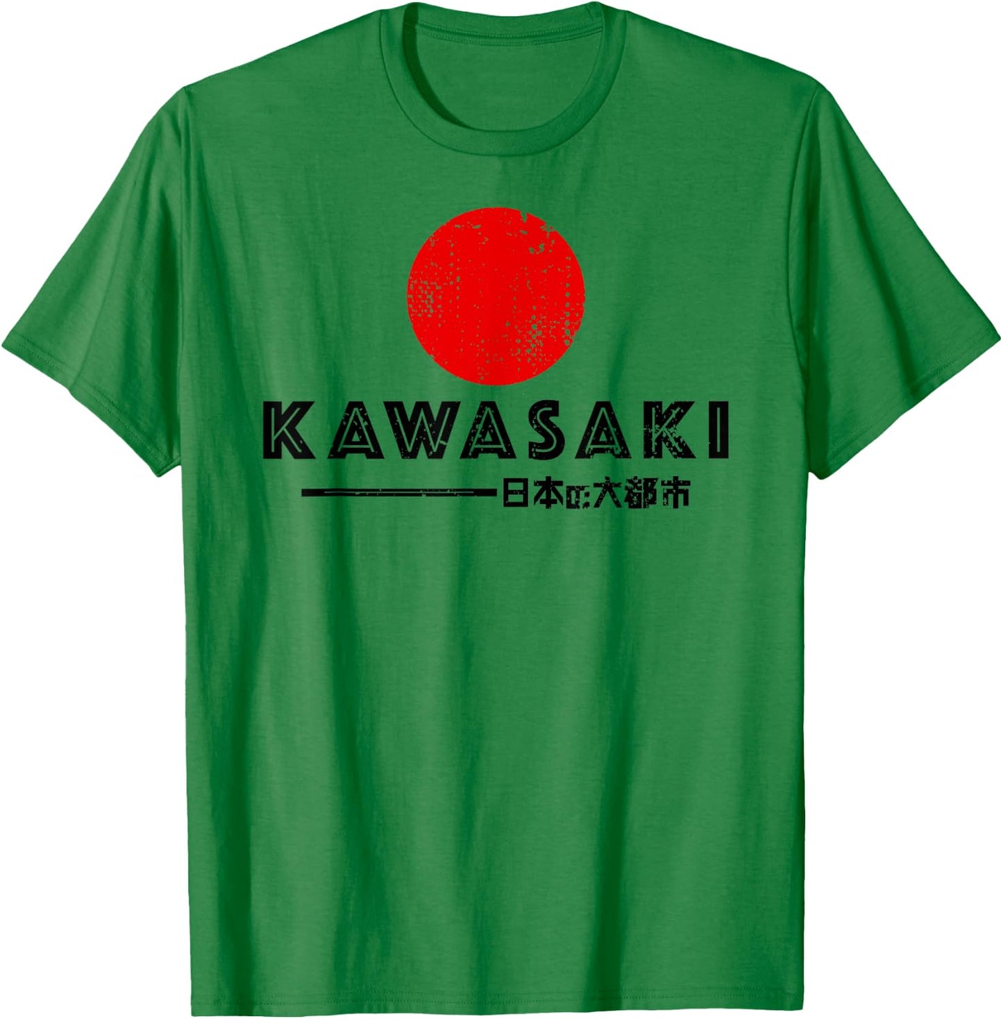 Kawasaki City 90s Retro Japan Aesthetics 80s Kawasaki T-Shirt - T-Shirt | Irish Green