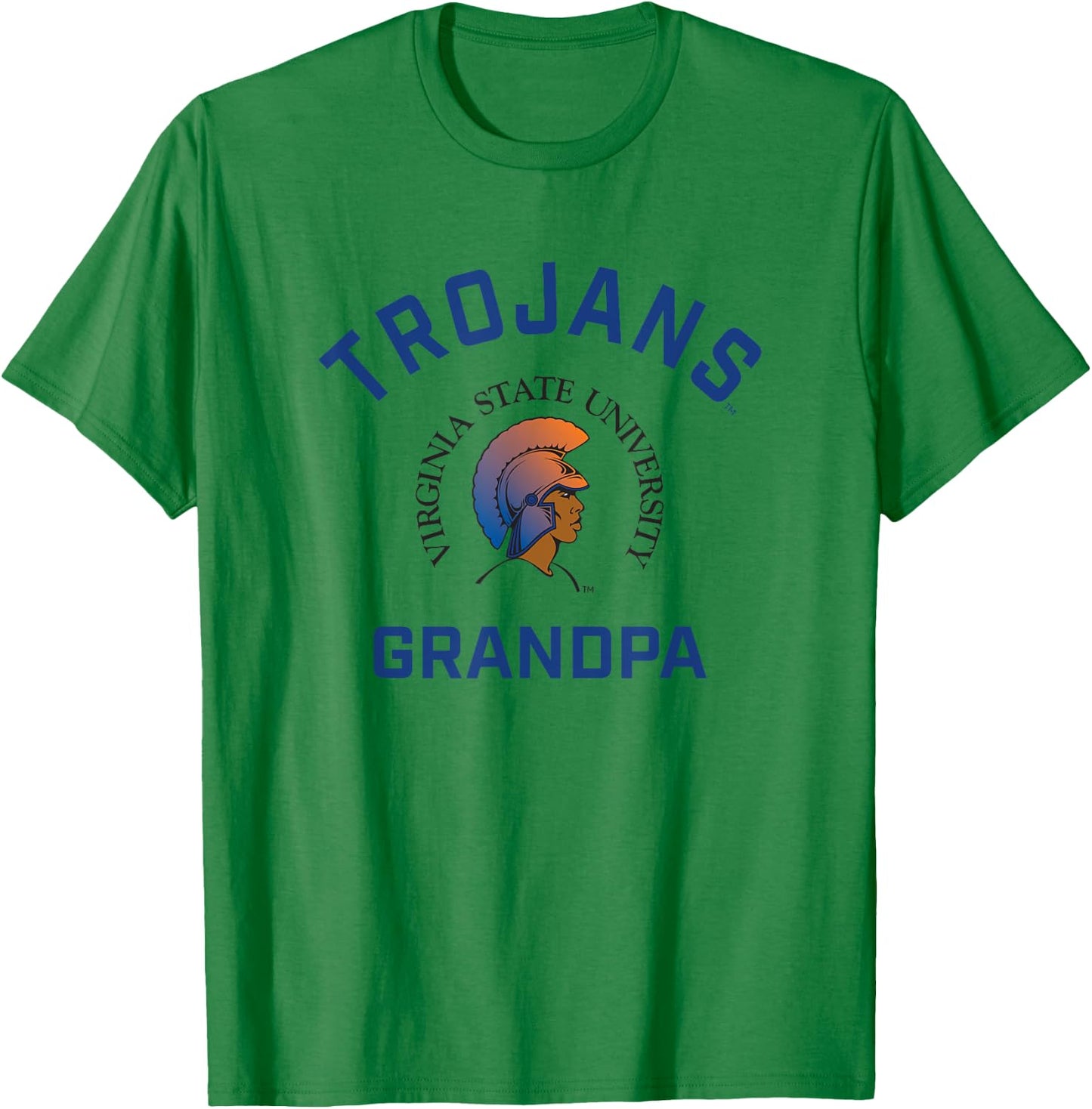 Virginia State University VSU Trojans Arched Grandpa T-Shirt - T-Shirt | Irish Green