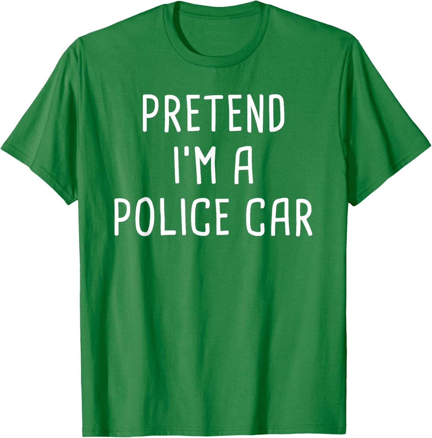Pretend I'm A Police Car Halloween Costume T-Shirt - T-Shirt | Irish Green