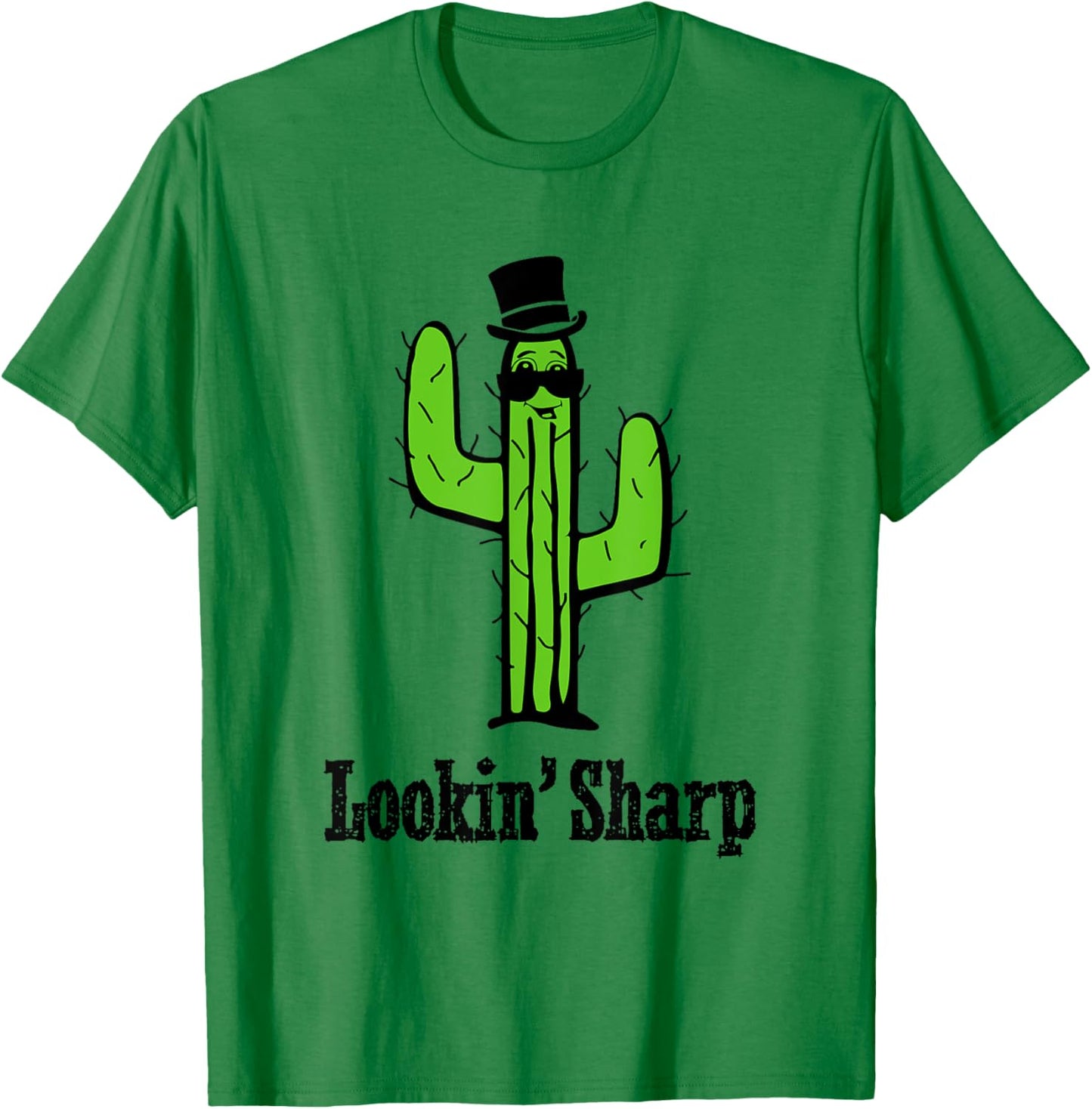 Lookin Sharp Cacti Lover Dad Stepdad T-Shirt - T-Shirt | Irish Green
