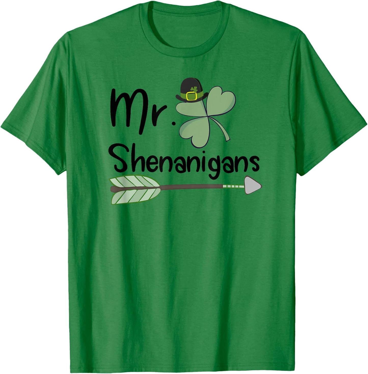 St Patricks Day Mr. Shenanigans Funny T shirt T-Shirt - T-Shirt | Irish Green