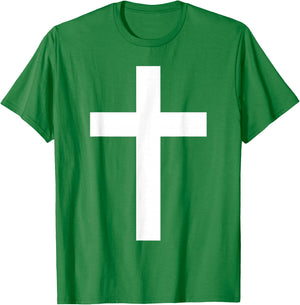 White Christian Jesus Cross Red T-Shirt - T-Shirt | Irish Green