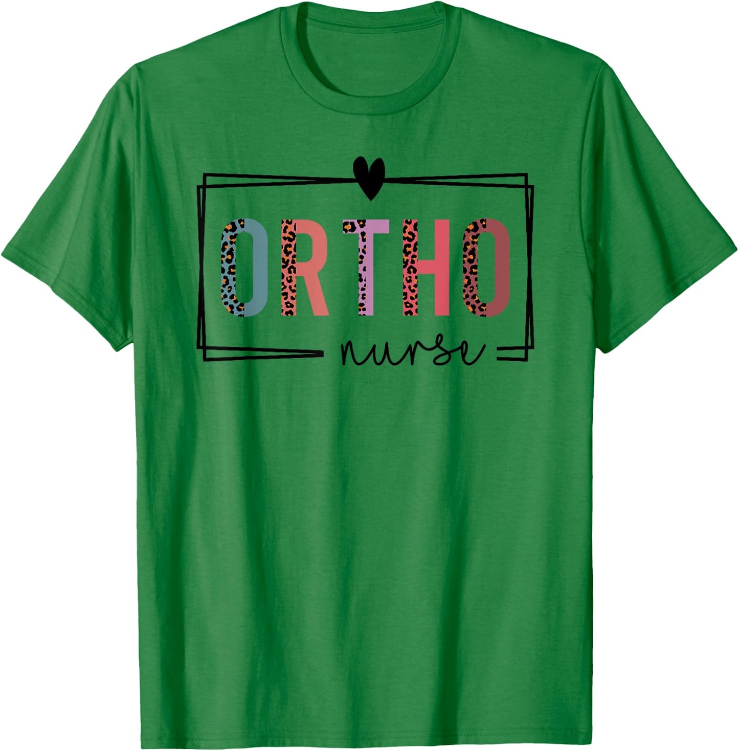 Cute Leopard Nurses Day Gifts Orthopedic Nurse Nurses Day T-Shirt - T-Shirt | Irish Green
