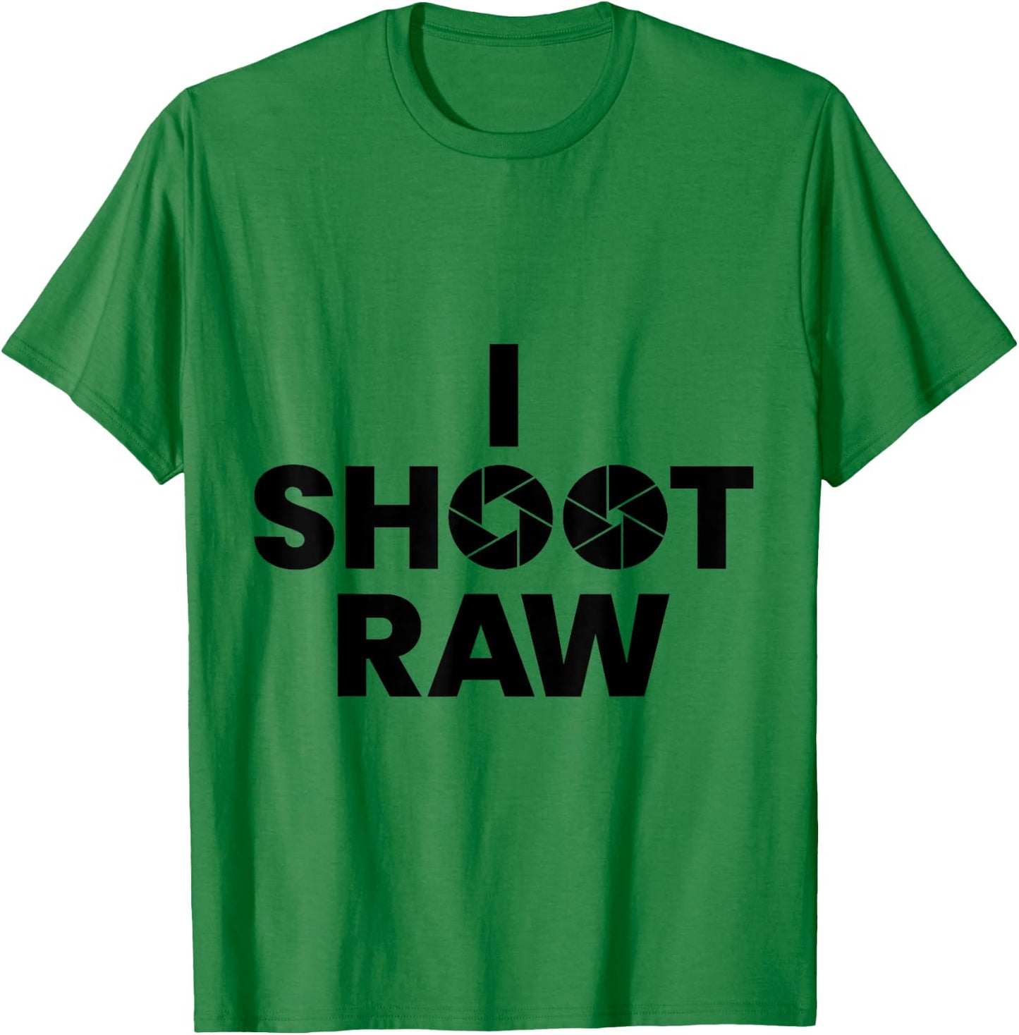 Saying Photographer Saying Gift i Shoot Raw T-Shirt - T-Shirt | Irish Green
