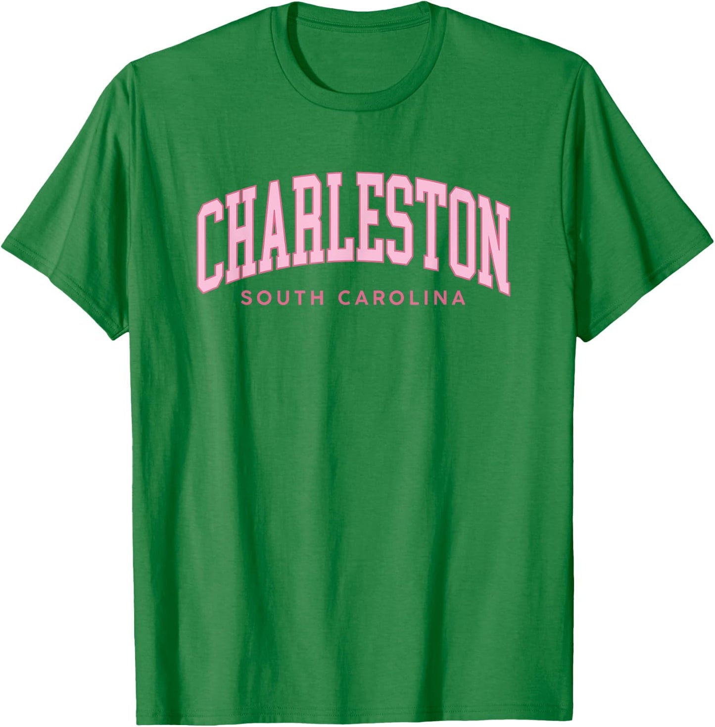 Charleston South Carolina Retro Preppy Throwback Pink Girls T-Shirt - T-Shirt | Irish Green