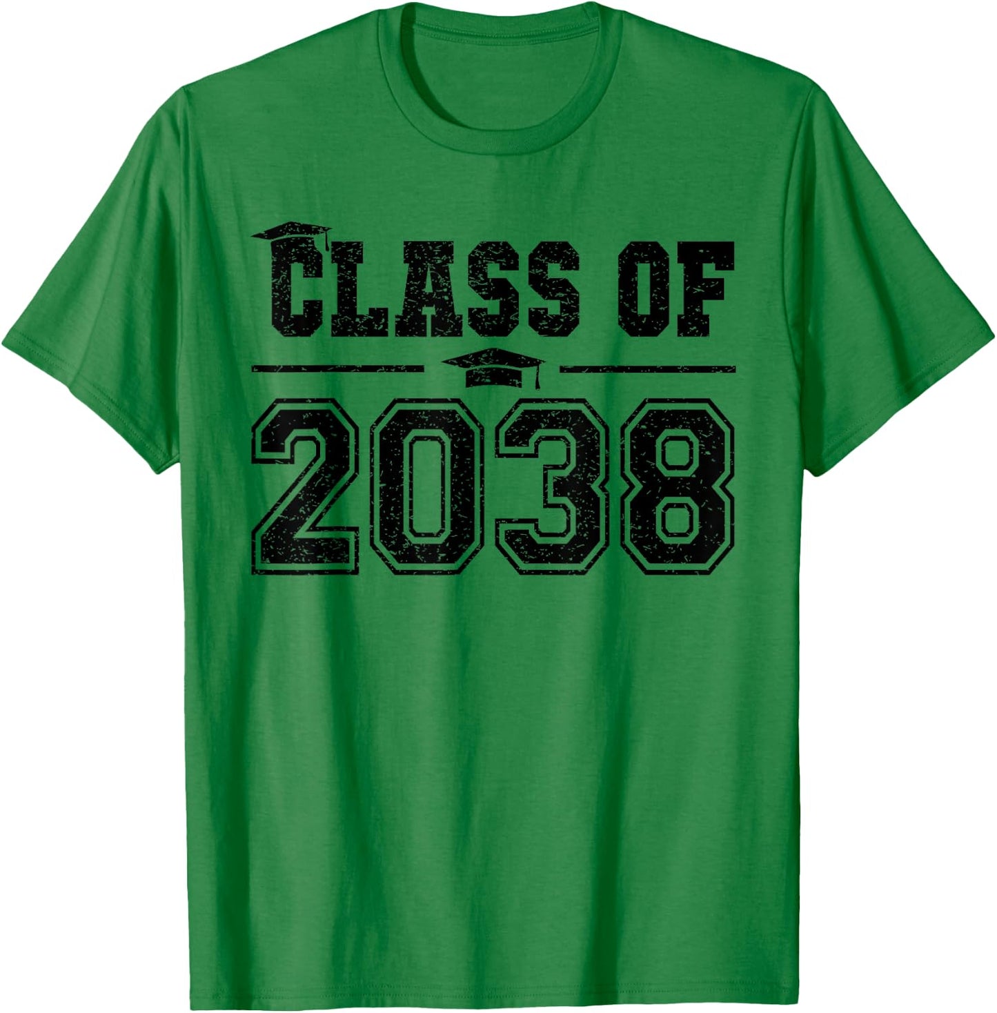 Class of 2038 Grow With Me Graduation First Day of School T-Shirt - T-Shirt | Irish Green
