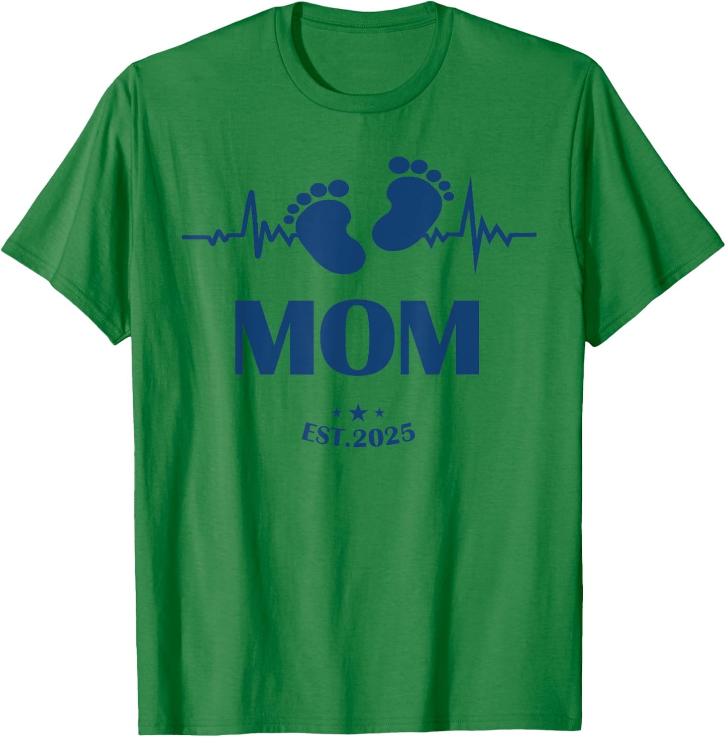 Mom Established 2025 First Time Mom T-Shirt - T-Shirt | Irish Green