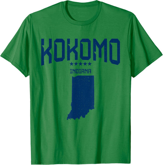 Kokomo Indiana IN Navy Classic Men Women T-Shirt - T-Shirt | Irish Green