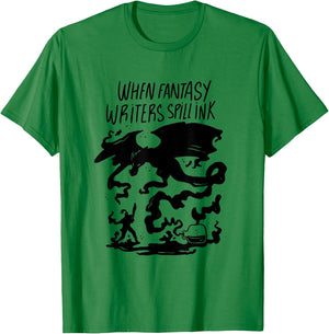 Funny Fantasy Book Author Writer T-Shirt - T-Shirt | Irish Green