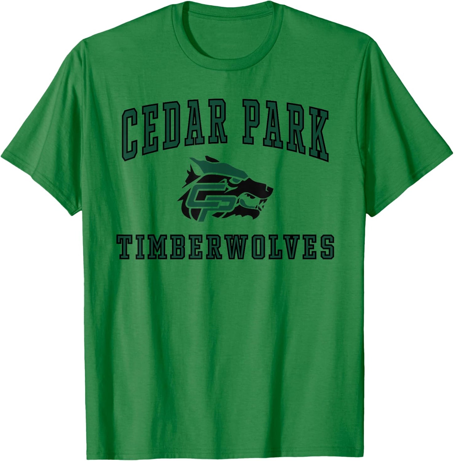 Cedar Park High School Timberwolves C1 T-Shirt - T-Shirt | Irish Green