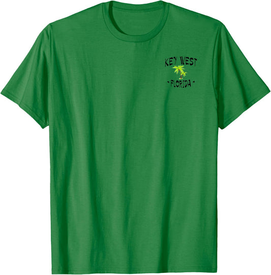 2 Sided Key West, Florida Destination Beach T-Shirt - T-Shirt | Irish Green