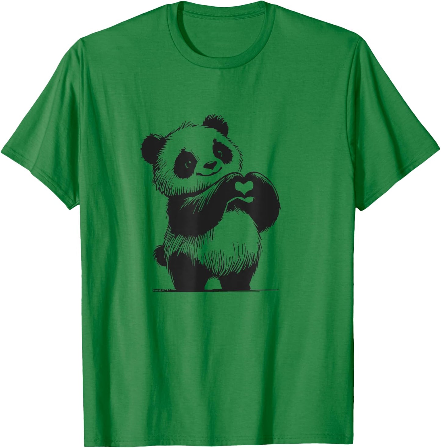 Valentines Day I Love Pandas T-Shirt - T-Shirt | Irish Green