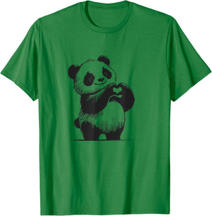 Valentines Day I Love Pandas T-Shirt - T-Shirt | Irish Green