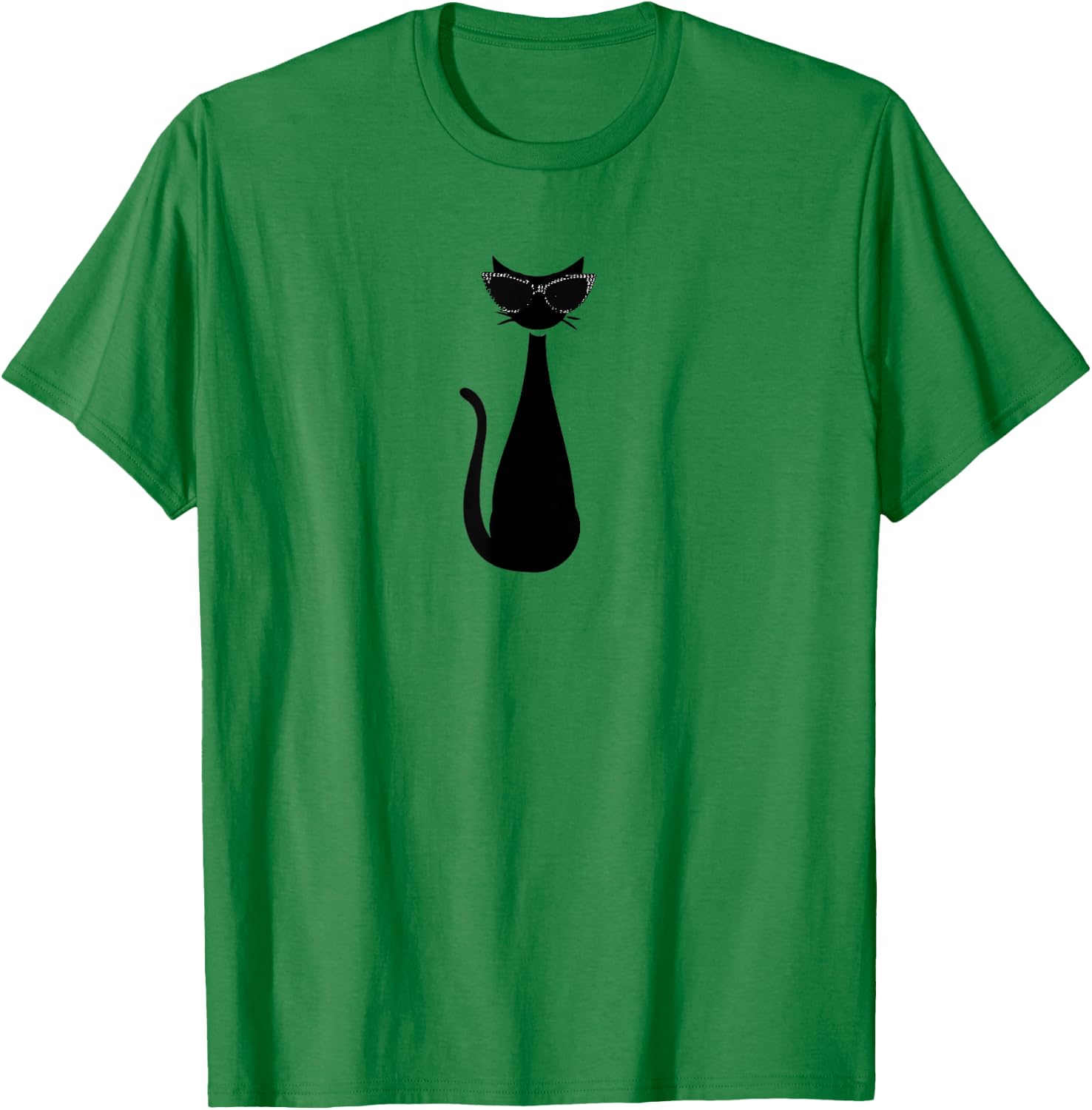 Retro Vintage Mod Atomic Black Cat Eye Eyeglasses Rockabilly T-Shirt - T-Shirt | Irish Green