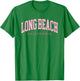 Long Beach California Retro Preppy Throwback Pink Girls T-Shirt - T-Shirt | Irish Green