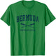 Bermuda Vintage Nautical Paddles Sports Oars T-Shirt - T-Shirt | Irish Green