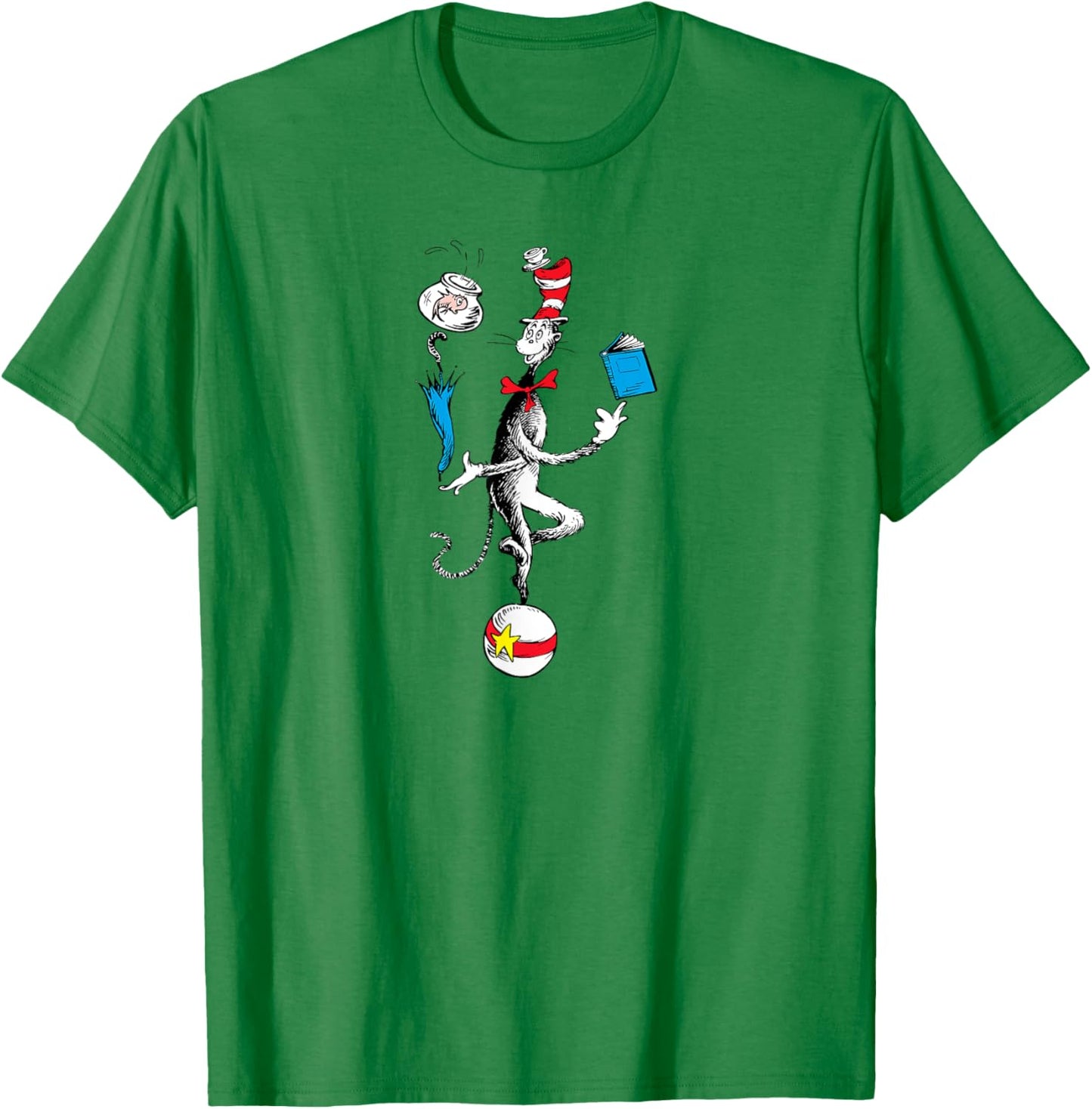 Dr. Seuss The Cat in the Hat Balancing Act T-Shirt - T-Shirt | Irish Green