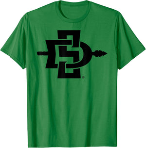 San Diego State Aztecs Two Tone White Officially Licensed T-Shirt - T-Shirt | Irish Green