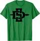 San Diego State Aztecs Two Tone White Officially Licensed T-Shirt - T-Shirt | Irish Green