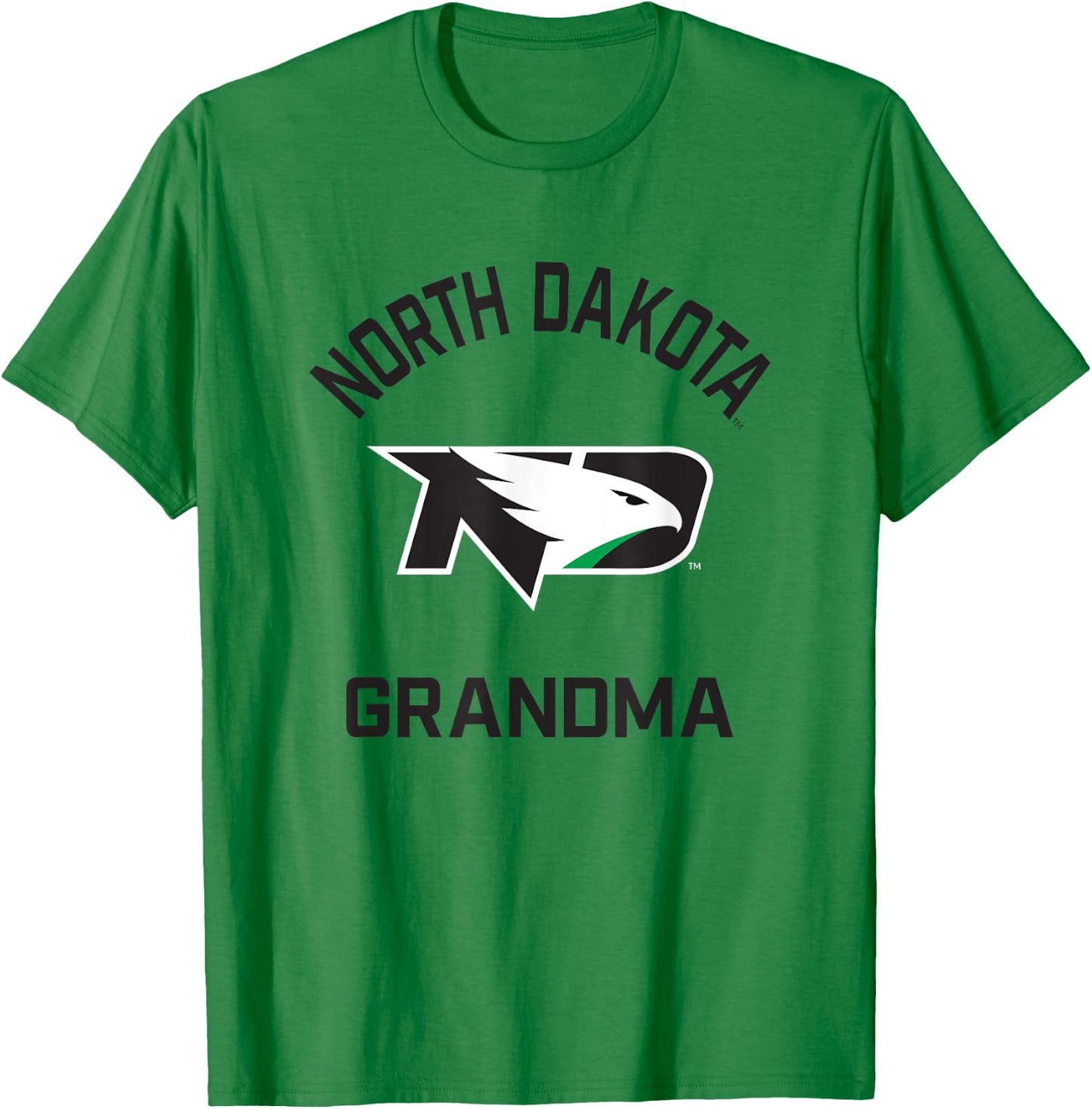 University of North Dakota Fighting Hawks Arched Grandma T-Shirt - T-Shirt | Irish Green