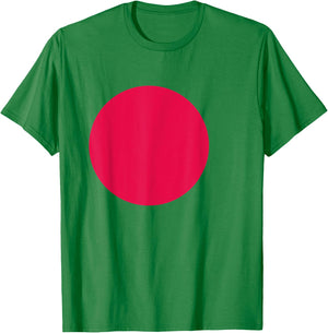 Bangladesh - World Country Flags, Red Circle Geography Lover T-Shirt - T-Shirt | Irish Green