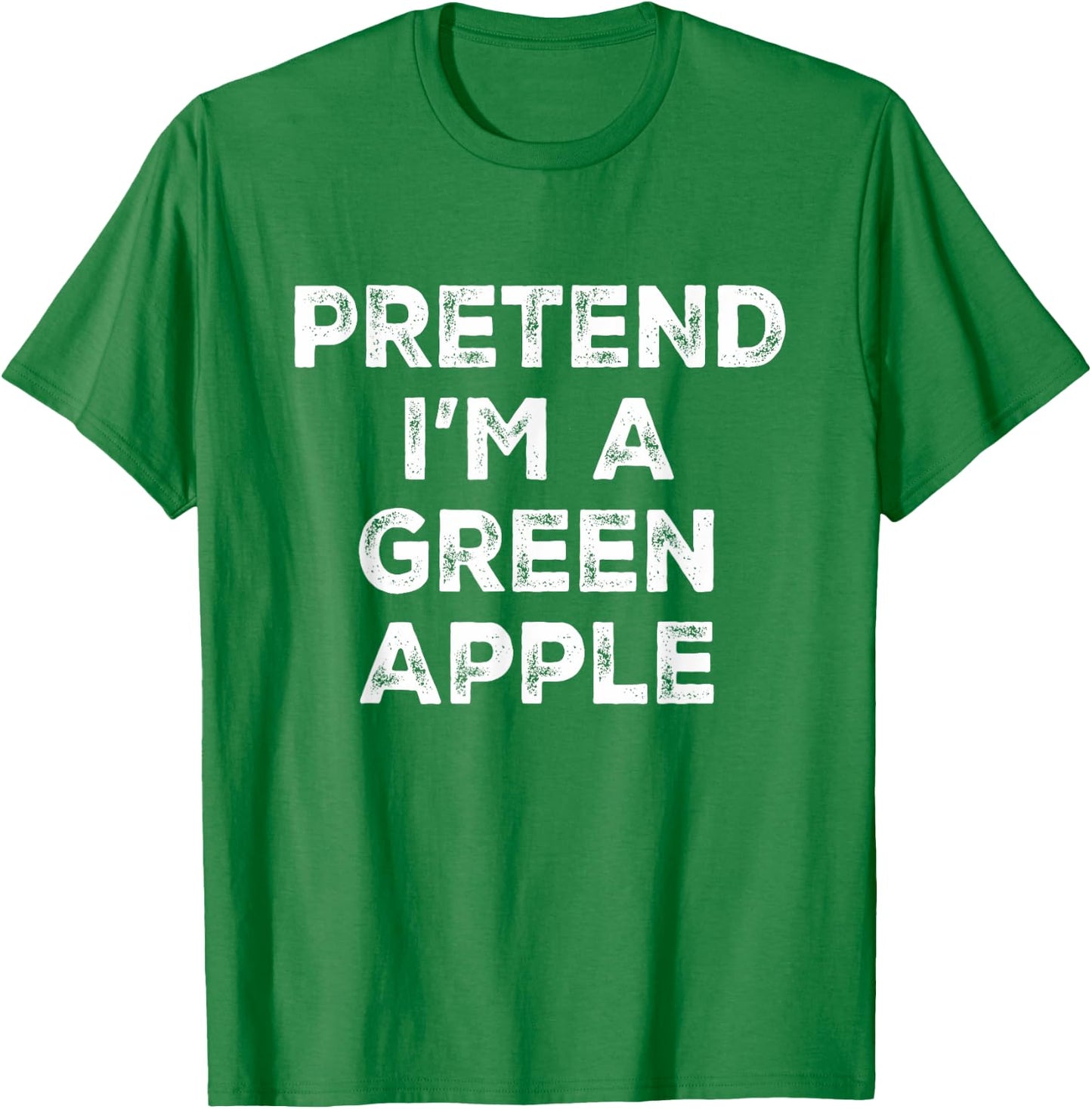 Pretend I'm A Green Apple Lazy Halloween Costume T-Shirt - T-Shirt | Irish Green