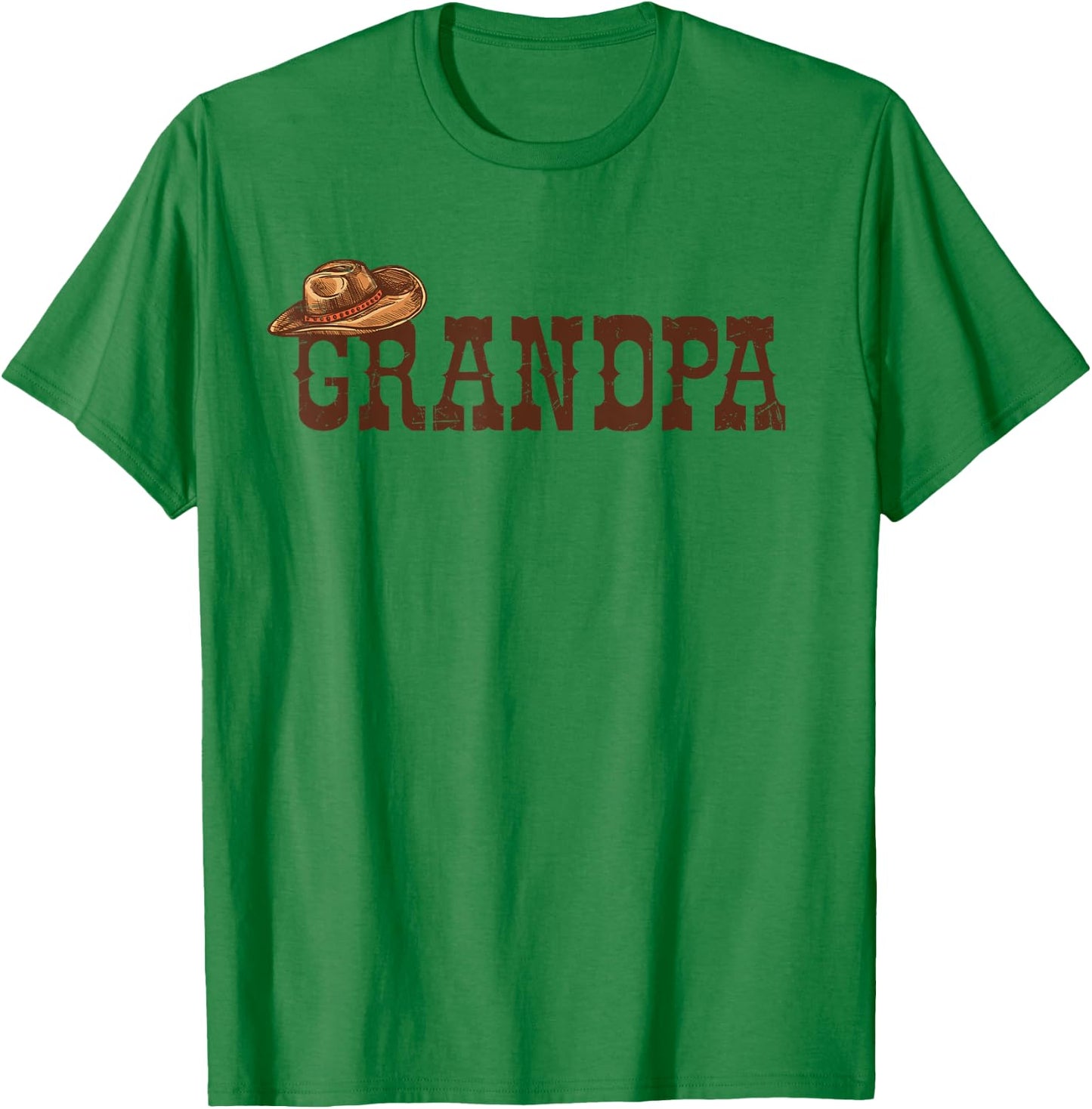 Grandpa Western Family Matching Birthday Cowboy Cowgirl T-Shirt - T-Shirt | Irish Green