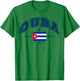 Retro Cuba Men Women Athletic Throwback Flag T-Shirt - T-Shirt | Irish Green