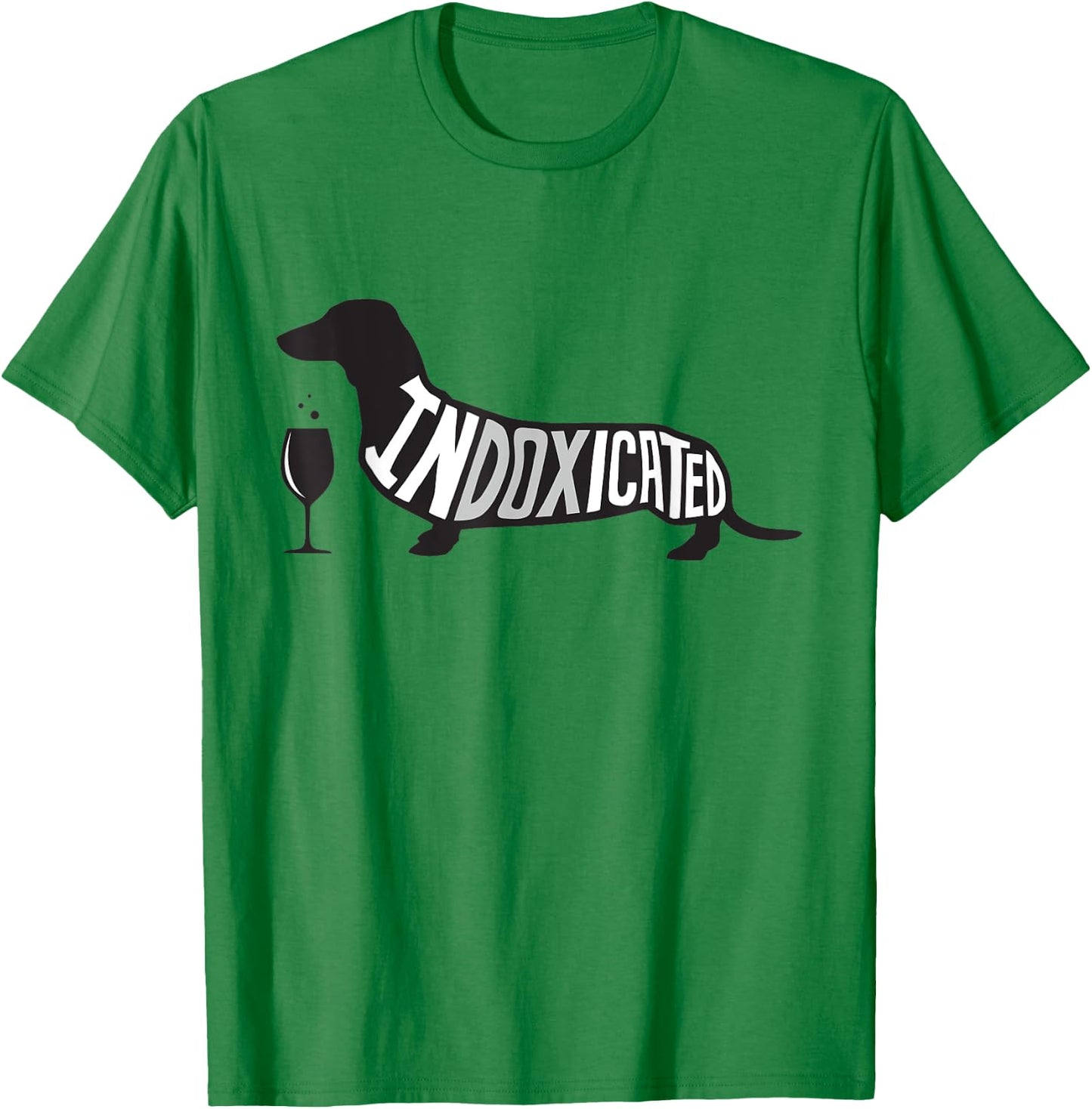 Funny Dachshund Shirt - Indoxicated St. Patrick's Day Wine T-Shirt - T-Shirt | Irish Green
