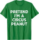 Pretend I'm A Circus Peanut Lazy Halloween Costume T-Shirt - T-Shirt | Irish Green
