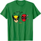 Marvel Deadpool & Wolverine Best Bubs Faces Doodles T-Shirt - T-Shirt | Irish Green